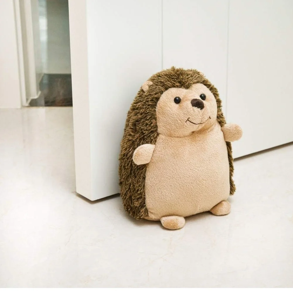NWT Hedgehog Weighted Interior Doorstop Fabric Stuffed Animal Door Stopper